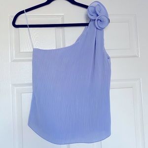 Milly Gretta One Shoulder Pleated Top